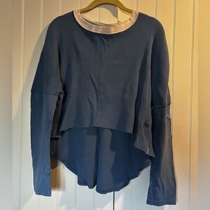 Free People Blue Layered shirt